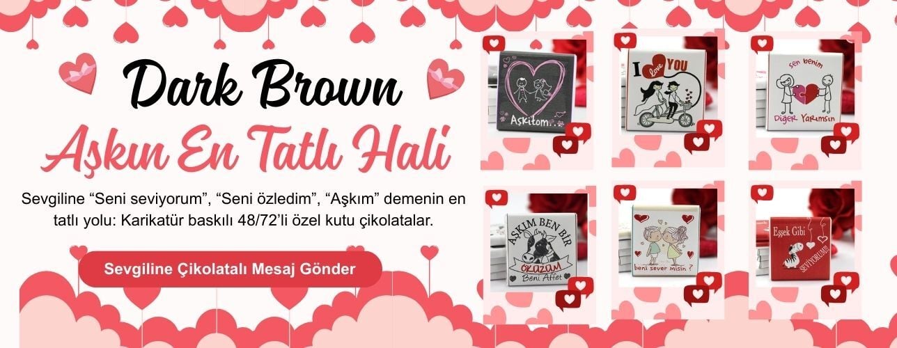 Aşkınızı Anlatan Karikatürlü Madlen Çikolatalar