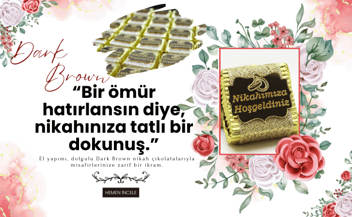Nikah Çikolatası - Nikahımıza Hoşgeldiniz!!!