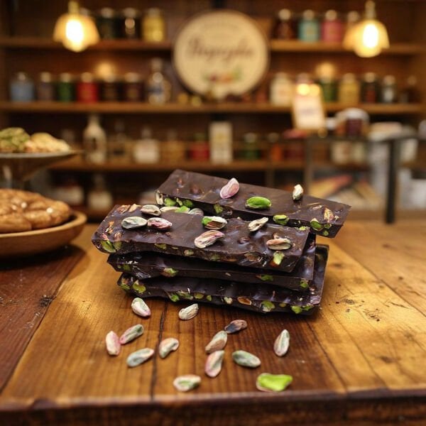 Dark Brown %54 Bitter Kırma Beyoğlu Çikolatası - Antep Fıstıklı