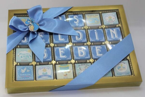 Dark Brown Madlen Bebek Doğum Hediyelik Çikolata - 72 Adet