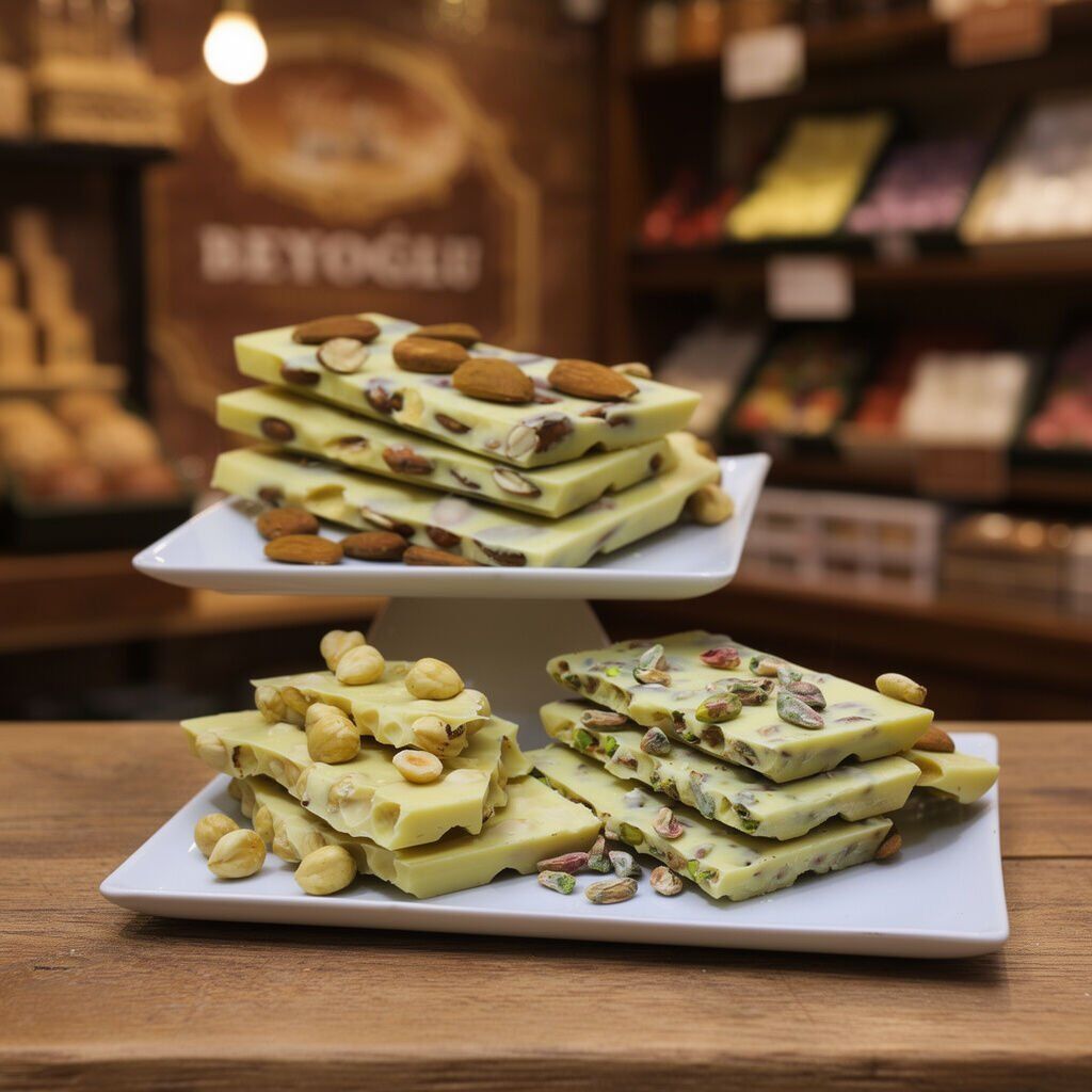 Dark Brown Karışık Beyaz Kırma Beyoğlu Çikolatası