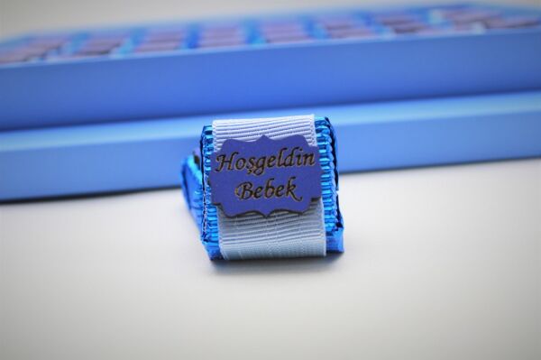 Dark Brown Hoşgeldin Bebek Çikolatası - 48 Adet Dolgulu