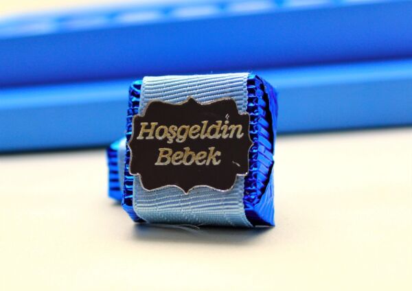 Dark Brown 48 Adet Dolgulu Hoşgeldin Bebek Erkek Çikolatası