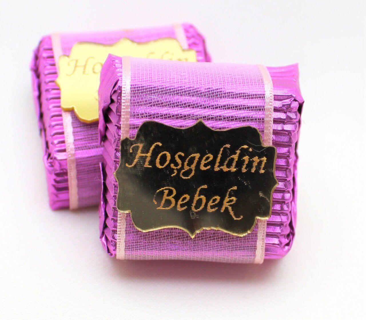 Dark Brown Bebek Hoşgeldin Çikolatası 48 Adet Sargılı - El Yapımı ve Katkısız