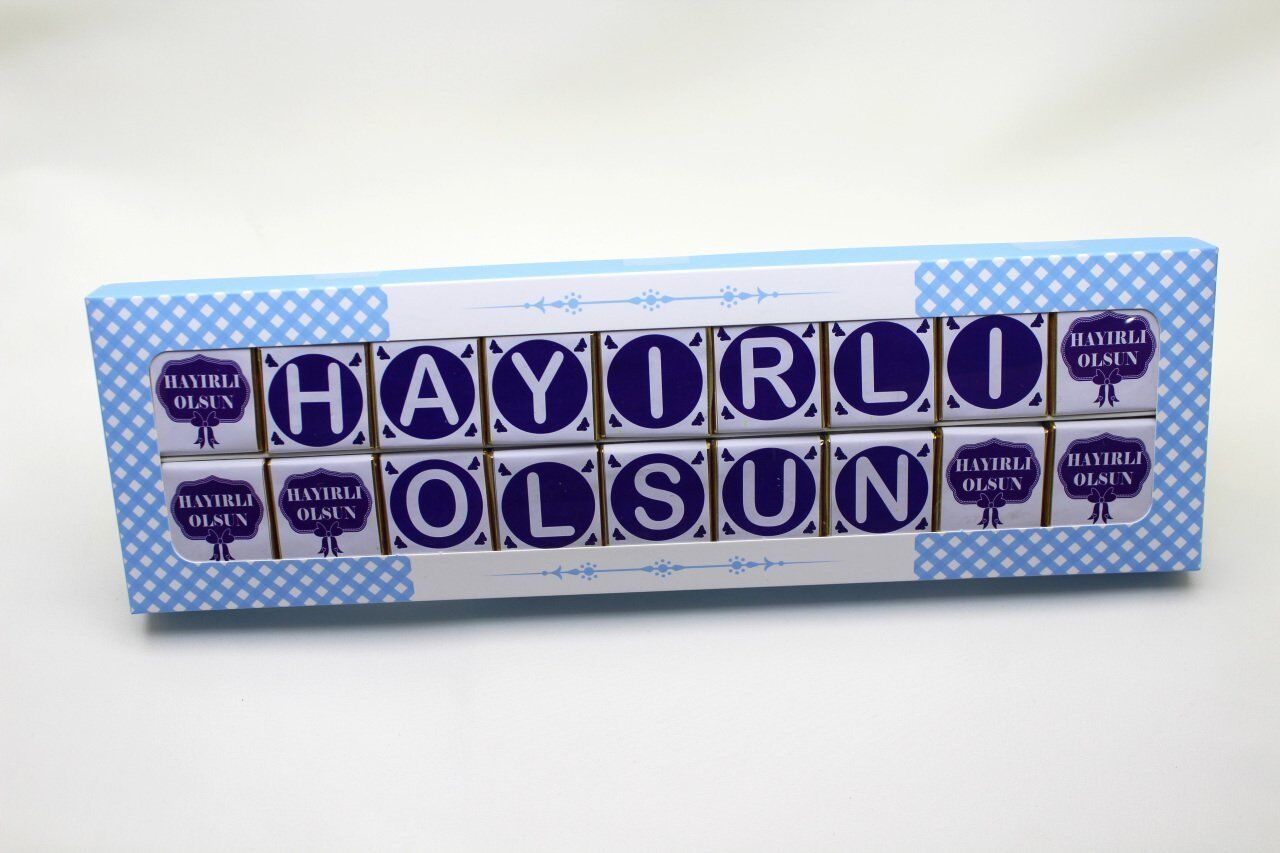Dark Brown 'Hayırlı Olsun' Bitter ve Sütlü Madlen Çikolata - 36 Adet