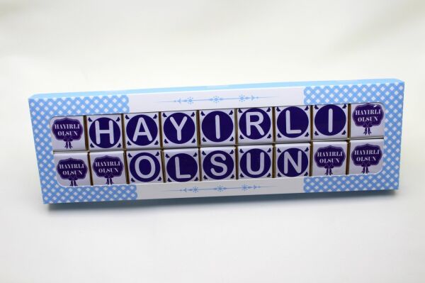 Dark Brown 'Hayırlı Olsun' Bitter ve Sütlü Madlen Çikolata - 36 Adet