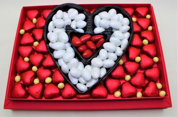 Dark Brown Özel Seri Kalp Shape Sevgililer Günü Çikolatası