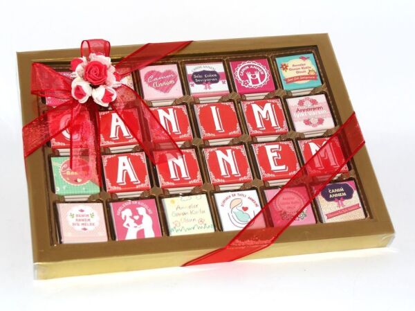 Dark Brown Madlen Çikolata - CANIM ANNEM Yazılı Özel Kutu