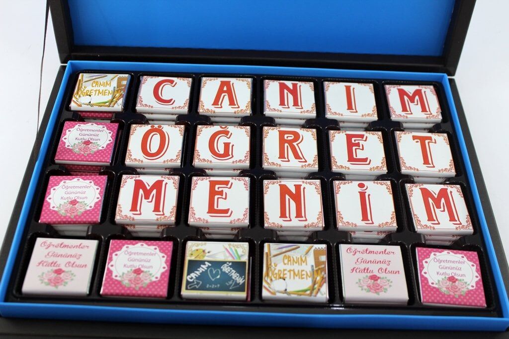 Dark Brown Öğretmenime Özel Madlen Çikolatası - Bitter ve Sütlü Seçenekli