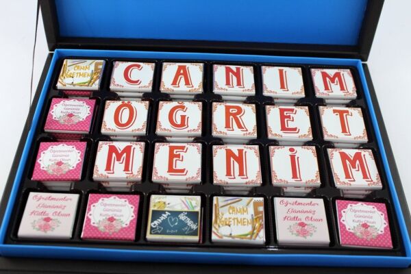 Dark Brown Öğretmenime Özel Madlen Çikolatası - Bitter ve Sütlü Seçenekli