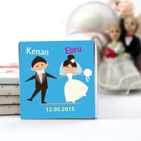 Dark Brown El Yapımı Kişiselleştirilebilir Madlen Nikah Çikolatası 250'li (Koli)