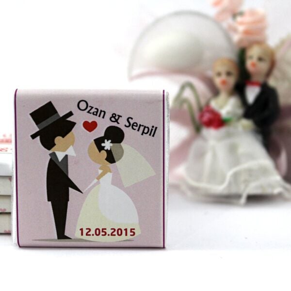 Dark Brown Kişiselleştirilebilir Nikah Çikolatası - El Yapımı Madlen - 13 1000'li (Koli)