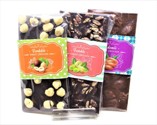 Dark Brown Bitter Tablet Çikolata ve Nuri Toplar Türk Kahvesi 300 Gram