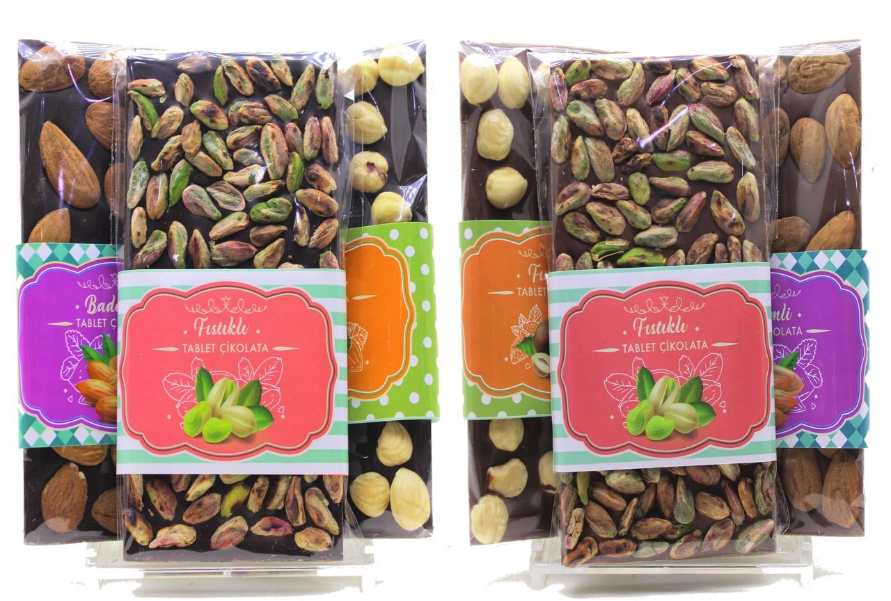 Dark Brown Karışık Çerezli Tablet Çikolata - 3 Bitter, 3 Sütlü