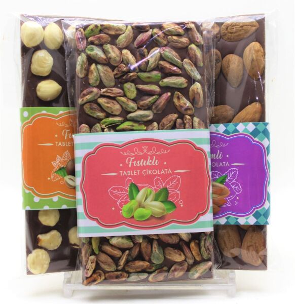 Dark Brown Karışık Çerezli Tablet Çikolata - 3 Bitter, 3 Sütlü