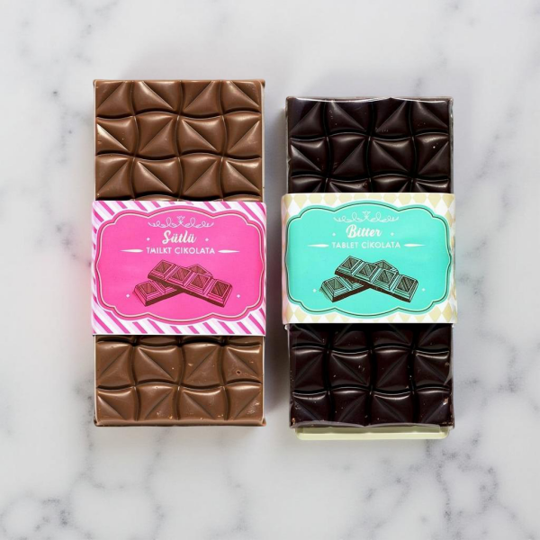 Dark Brown Bitter ve Sütlü Tablet Çikolata - 2x100 Gr