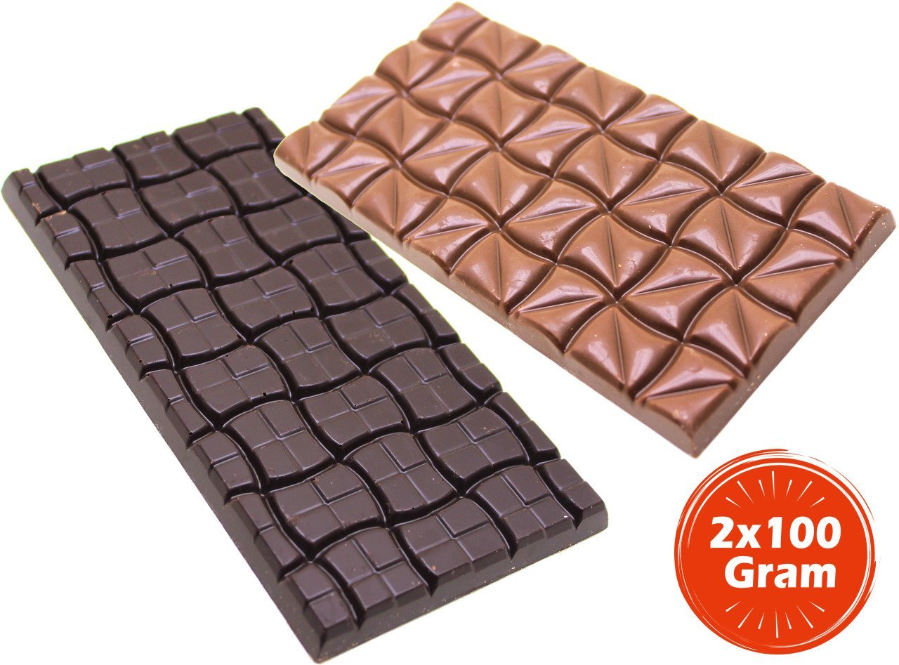 Dark Brown Bitter ve Sütlü Tablet Çikolata 2x100 Gr