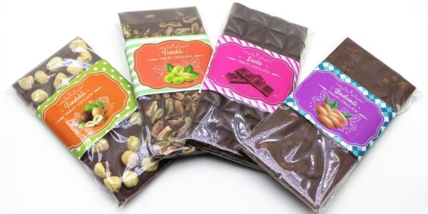 Dark Brown Karışık Tablet Çikolata 4 Adet – 400 Gr