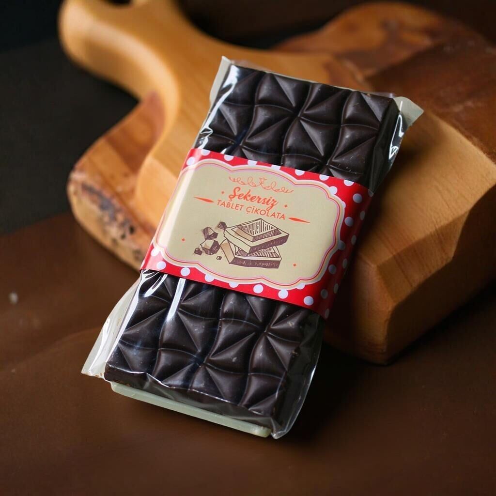 Dark Brown Şekersiz Bitter Tablet Çikolata - Özel Seri 100 Gr
