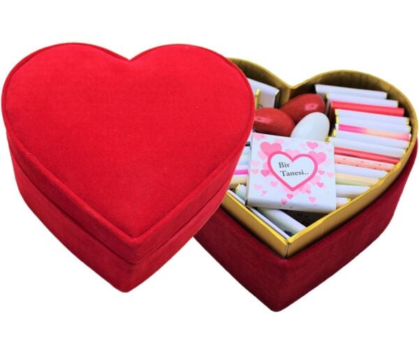 Dark Brown Kalpli Çikolata Kutusu - Küçük Boy Madlen ve Drajeli KN4