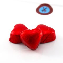Dark Brown Siyah Puantiyeli Kalpli Çikolata Kutusu Karışık Sargılı Orta Boy