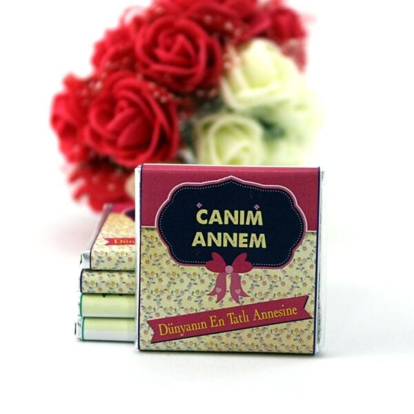 Dark Brown Yazılı Madlen Çikolata - Anneler Günü Özel 48'li (Hediye Kutu)