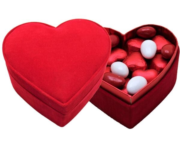 Dark Brown El Yapımı Sargılı Kalpli Çikolata Kutusu - Küçük Boy KN4