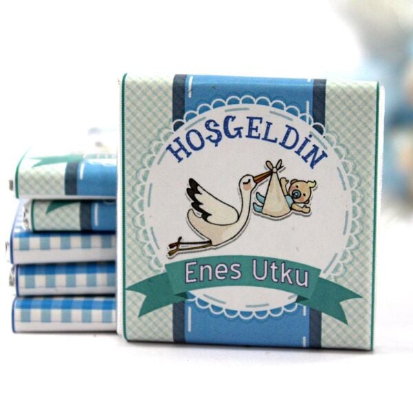 Dark Brown Bebek İçin İsim Yazılabilen Hediye Çikolata