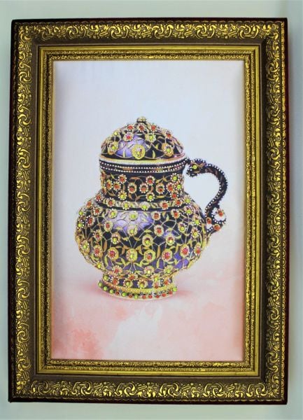 Dark Brown Su Matarası Çerçeveli Çikolata Kutusu Hediyelik Tablo Çikolata 48'li Spesiyal Çikolatalı