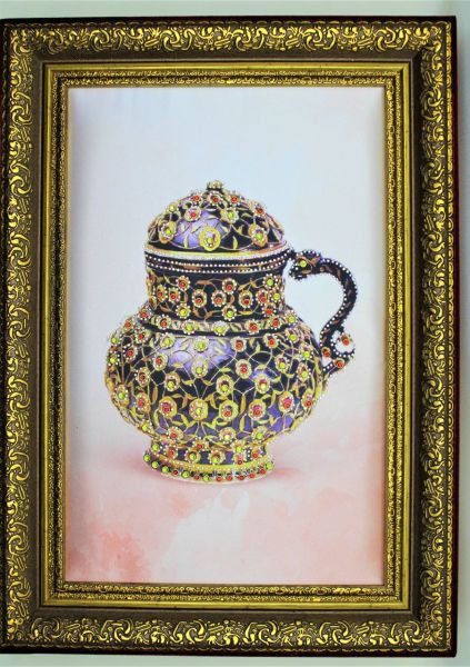 Dark Brown Su Matarası Çerçeveli Çikolata Kutusu Hediyelik Tablo Çikolata 48'li Spesiyal Çikolatalı