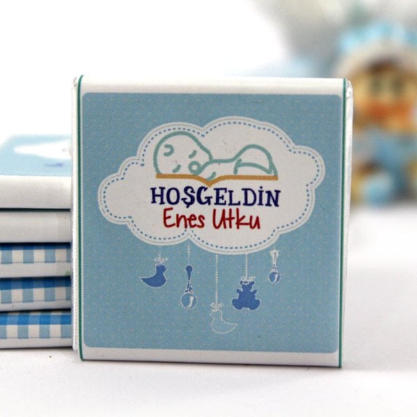 Dark Brown Bebeklere Özel İsimli Hediye Çikolatası