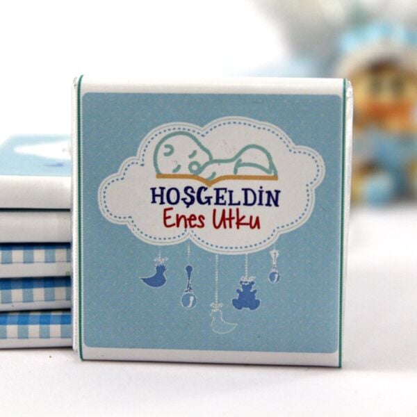 Dark Brown Bebeklere Özel İsimli Hediye Çikolatası