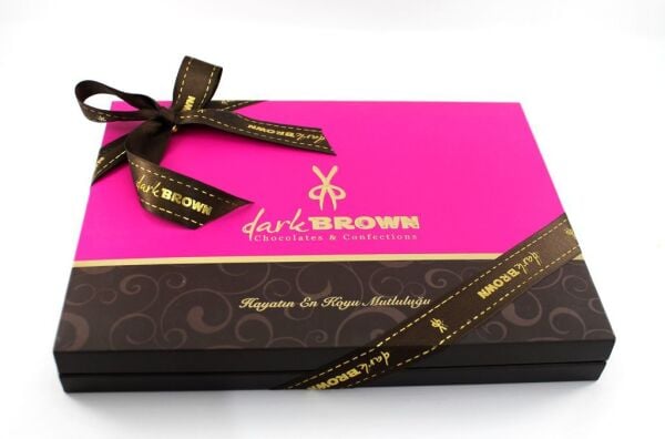 Dark Brown Yeşil Madlen Kınama ve Hoşgeldiniz Çikolatası 72'li (Hediye Kutu)