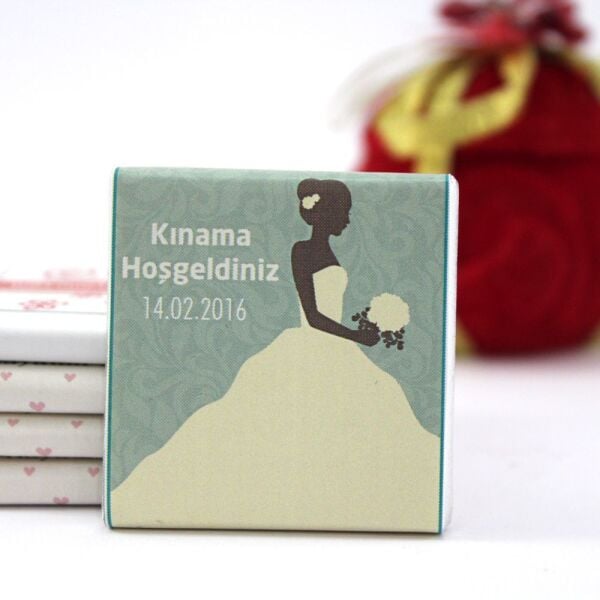 Dark Brown Yeşil Madlen Kınama ve Hoşgeldiniz Çikolatası 150'li (Koli)