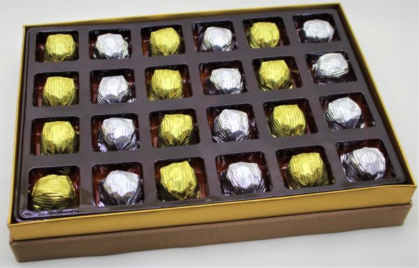 Dark Brown Osmanlı Hançer Çerçeveli Çikolata Kutusu Hediyelik Tablo Çikolata 24'lü Sargılı Çikolatalı