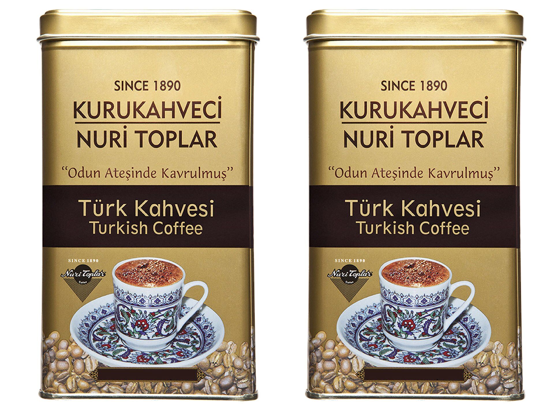 Nuri Toplar Türk Kahvesi - Kare Metal Kutuda 2x300 Gr