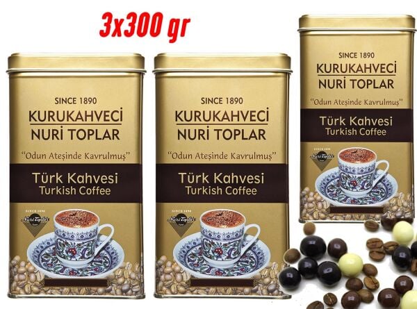 Nuri Toplar Kare Kutu Türk Kahvesi - 900 Gr Toplam