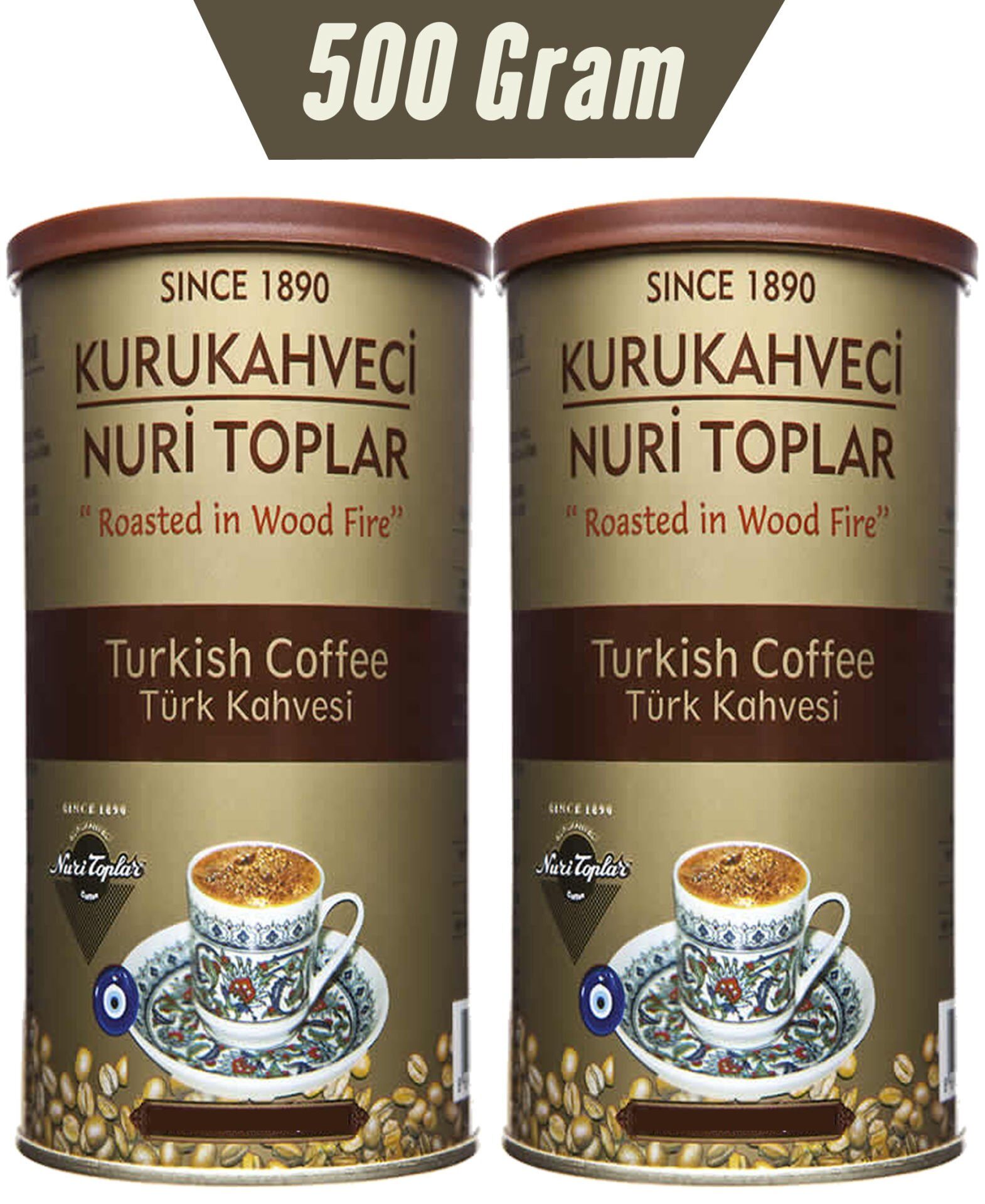 Nuri Toplar Türk Kahvesi - 2x250 Gr'lık Metal Kutuda