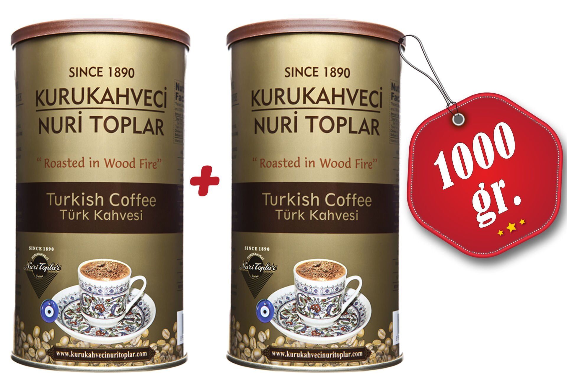Nuri Toplar Geleneksel Türk Kahvesi - 2x500g Metal Kutu