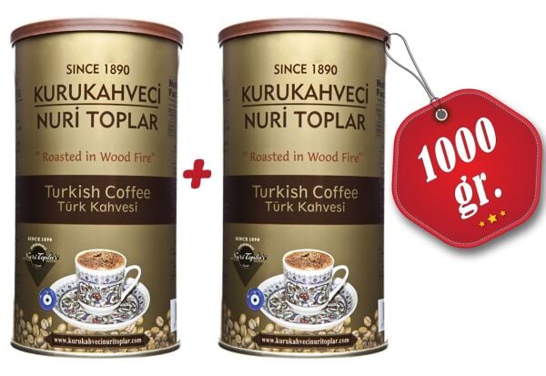 Nuri Toplar Geleneksel Türk Kahvesi - 2x500g Metal Kutu