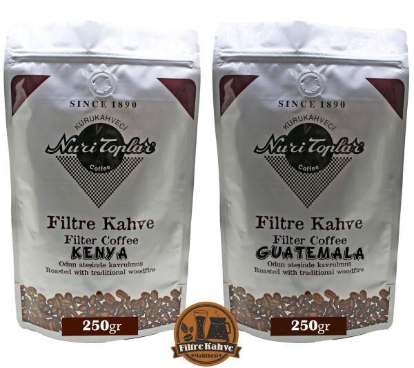 Nuri Toplar Yöresel Kenya ve Guatemala Filtre Kahve Paketi Espresso