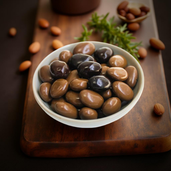 Dark Brown Bitter ve Sütlü Draje: Bademli Çikolata Keyfi 1 KG