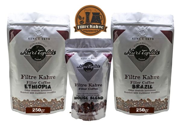 Nuri Toplar Ethiopia ve Brazil House Blend Filtre Kahve