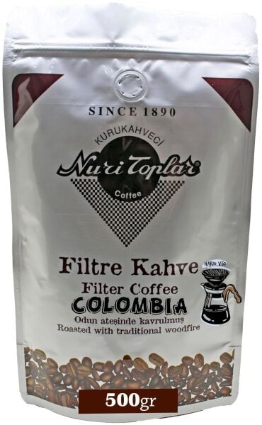 Nuri Toplar - Odun Ateşinde Colombia Supremo Filtre Kahve Çekirdeği 500 Gram - V60
