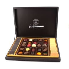 Dark Brown Hediyelik Çikolata 800 Gr Kutuda Karışık Spesiyel ve Madlen Çikolata