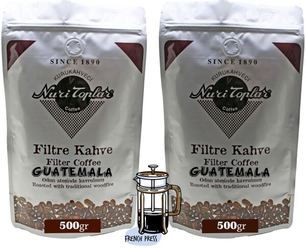 Nuri Toplar Odun Ateşinde Guatemala Hb EP Filtre Kahvesi 1 KG - French Press