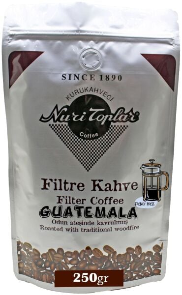 Nuri Toplar Odun Ateşinde Guatemala Hb EP Filtre Kahvesi 250 Gram - French Press