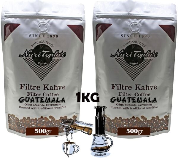 Nuri Toplar Odun Ateşinde Guatemala Hb EP Filtre Kahvesi 1 KG - Aeropress