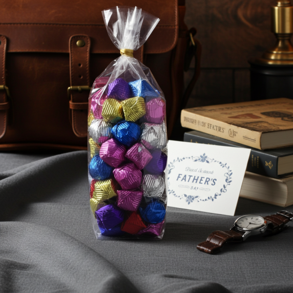 Dark Brown Bayram Çikolatası: Fındık Parçalı, Kristal Kaplamalı 1000Gr