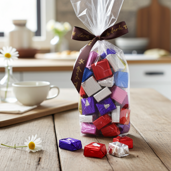 Dark Brown Bayram Çikolatası - Fındıklı Sargılı Kare 1000gr